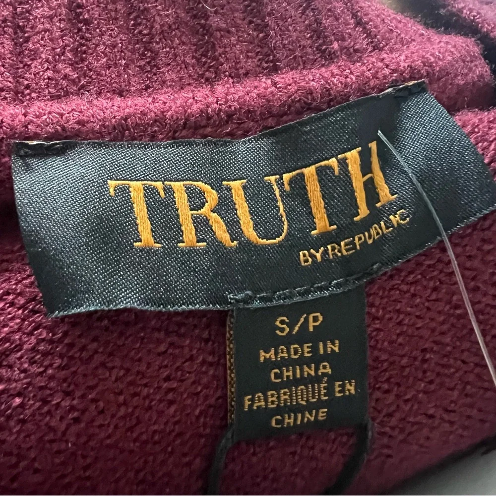 Women's TRUTH Burgundy Sweater size S - Picture 4 of 4